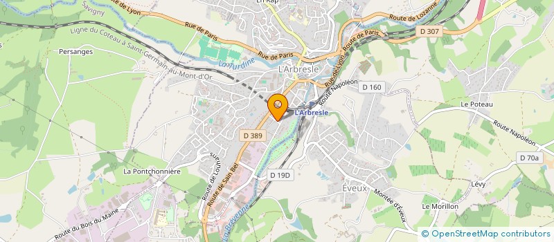 localisation de l'entreprise UNION ARBRESLOISE  L'ARBRESLE