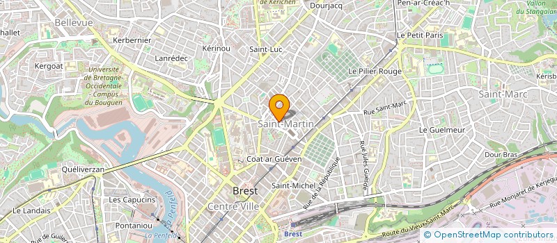 localisation de l'entreprise UNION ARTIS COMM QUARTIER ST MARTIN BRES à BREST