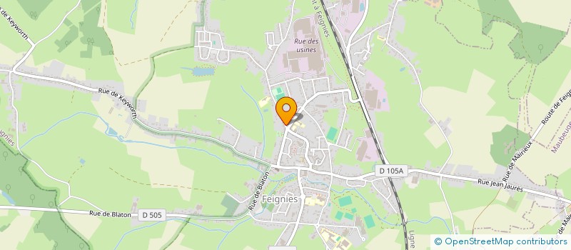 localisation de l'entreprise UNION ARTISANALE & COMMERCIALE  FEIGNIES