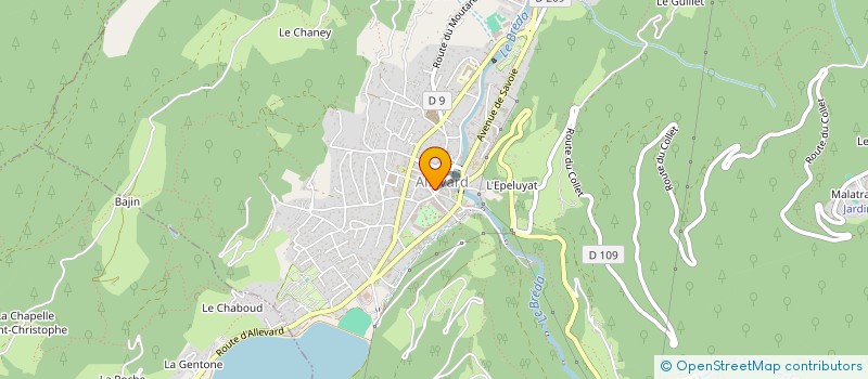 localisation de l'entreprise UNION ARTISANS ET COMMERCANTS DU PAYS  D ALLEVARD  ALLEVARD