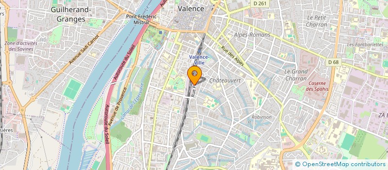 localisation de l'entreprise UNION ARTIST DES CHEMINOTS VALENTINOIS  VALENCE