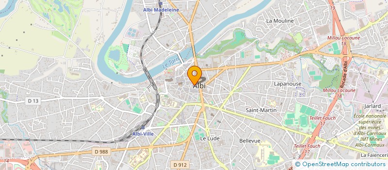 localisation de l'entreprise UNION ASS COMMERC   ARTISAN à ALBI