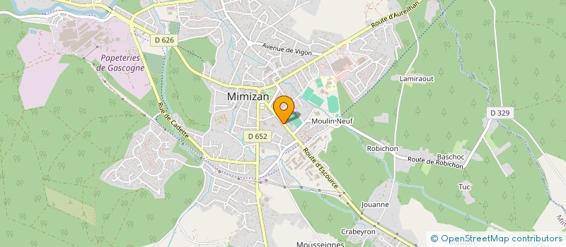 localisation de l'entreprise UNION ATHLETIQUE MIMIZANNAISE SECT RUGBY à MIMIZAN
