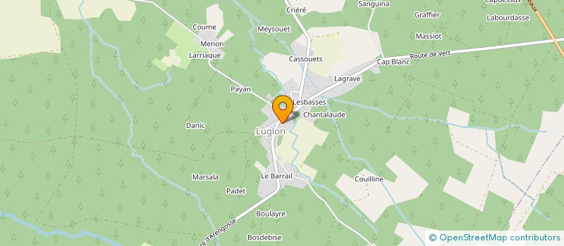 localisation de l'entreprise UNION ATHLETIQUE SABRAISE  SABRES