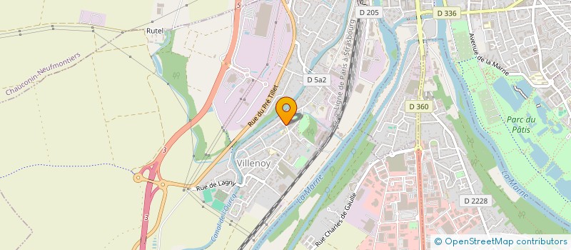 localisation de l'entreprise UNION ATHLETIQUE VILLENOY  VILLENOY