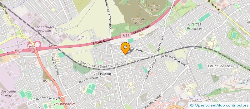 localisation de l'entreprise UNION AUTONOME DES FAMILLES NOMBREUSES DES CITES ST ALBERT ET ST AME A LIEVIN à LIEVIN
