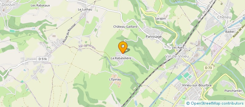 localisation de l'entreprise UNION AVICOLE DE L'ISERE  VAL-DE-VIRIEU