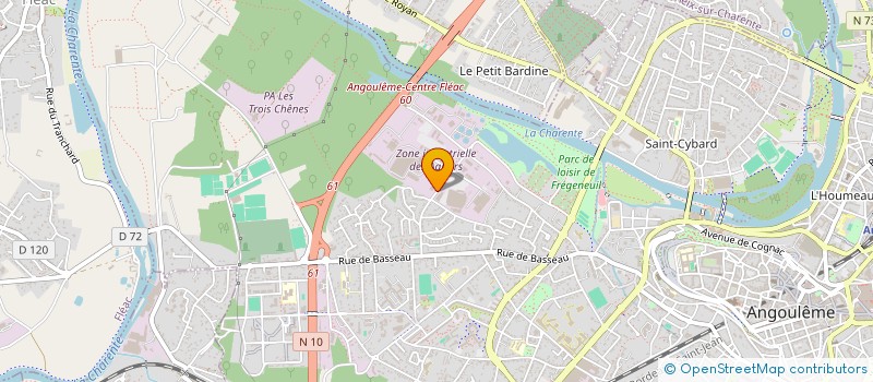 localisation de l'entreprise UNION BOUCHERS CHARCUTIERS TRAITEURS 16 à ANGOULEME
