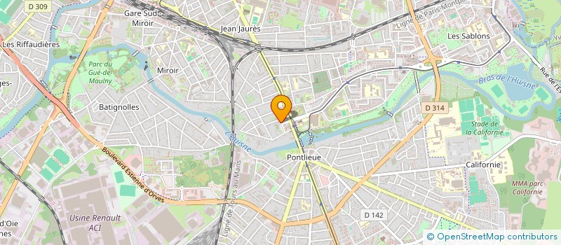 localisation de l'entreprise UNION BOULISTE DE PONTLIEUE  LE MANS