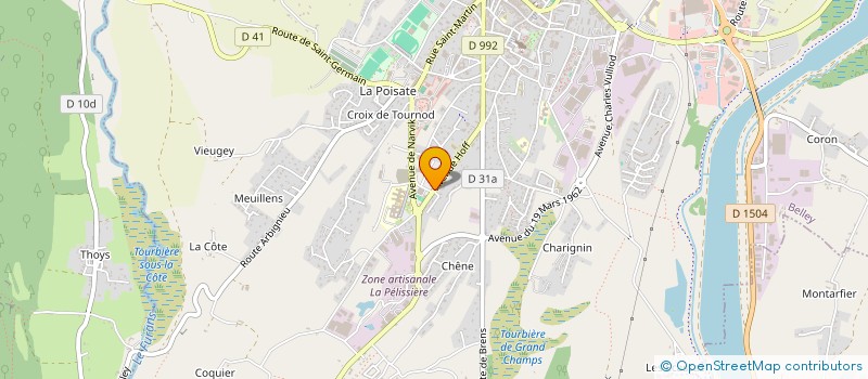 localisation de l'entreprise UNION BOULISTE DU BAS BUGEY à BELLEY
