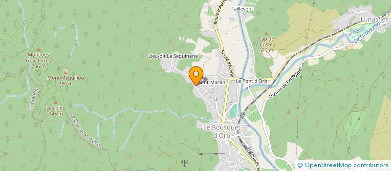 localisation de l'entreprise UNION BOUSQUETAINE ACHATS GROUPES  LE BOUSQUET-D'ORB