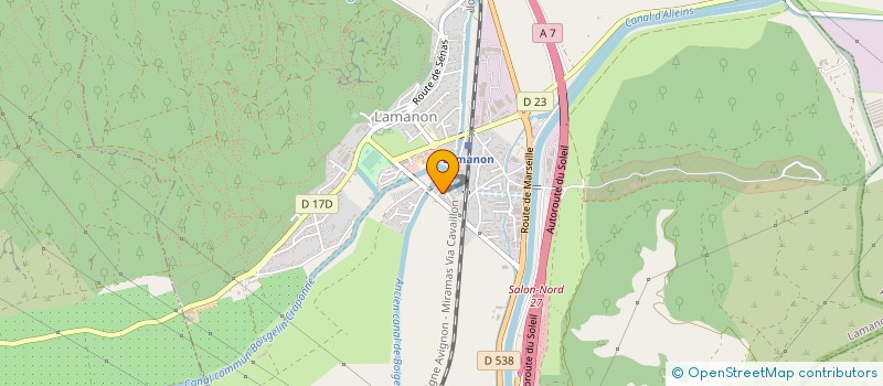 localisation de l'entreprise UNION CANAL COMMUN D'IRRIGATION BOISGELIN CRAPONNE  LAMANON