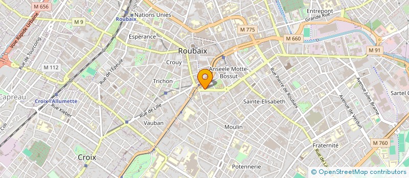 localisation de l'entreprise UNION CENTRES PROFESSIONNELS FORMATION à ROUBAIX
