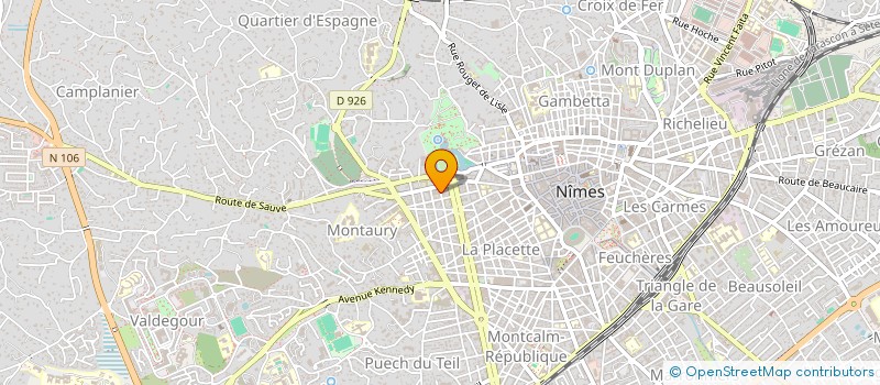 localisation de l'entreprise UNION CHRETIENNE JEUNES GENS  NIMES