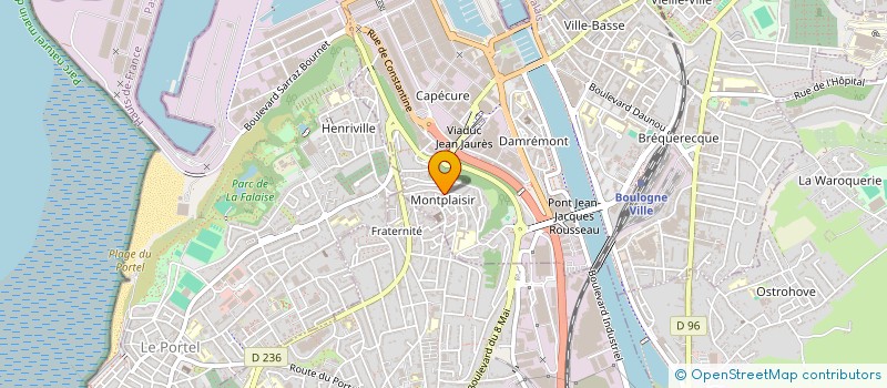 localisation de l'entreprise UNION COMBATTANTS ET VICTIMES DE GUERRE  BOULOGNE-SUR-MER