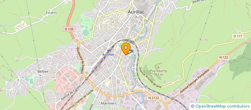 localisation de l'entreprise UNION COMMER.ET ARTISANS VILLE AURILLAC à AURILLAC