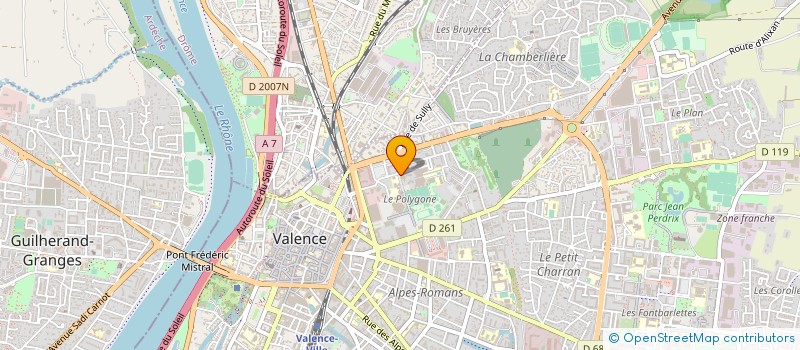 localisation de l'entreprise UNION COMMERCANTS INDEPEND ET ARTISANAT  VALENCE