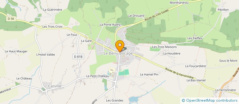 localisation de l'entreprise UNION COMMERCIALE ET ARTISANALE DE BENY BOCAGE  SOULEUVRE EN BOCAGE