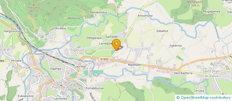 localisation de l'entreprise UNION COMMERCIALE ET ARTISANALE DE GARAZI BAIGORRI  SAINT-JEAN-LE-VIEUX