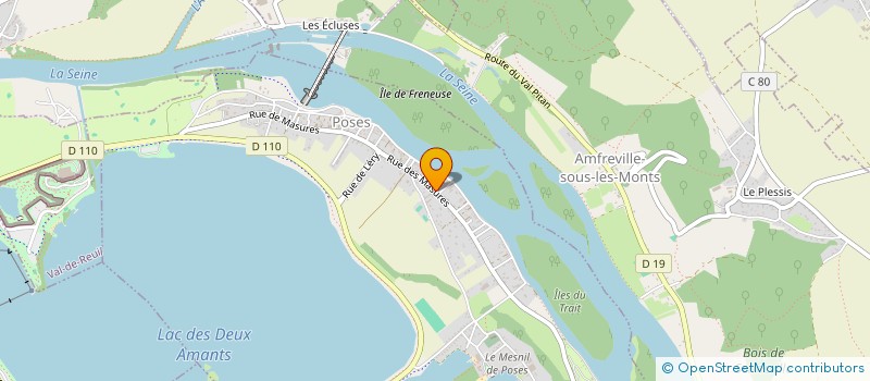 localisation de l'entreprise UNION COMMERCIALE ET ARTISANALE DE POSES  POSES