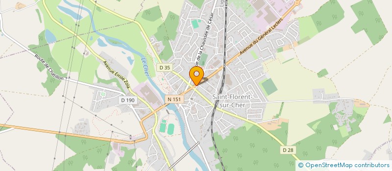 localisation de l'entreprise UNION COMMERCIALE ET ARTISANALE DE ST FLORENT SUR CHER  SAINT-FLORENT-SUR-CHER
