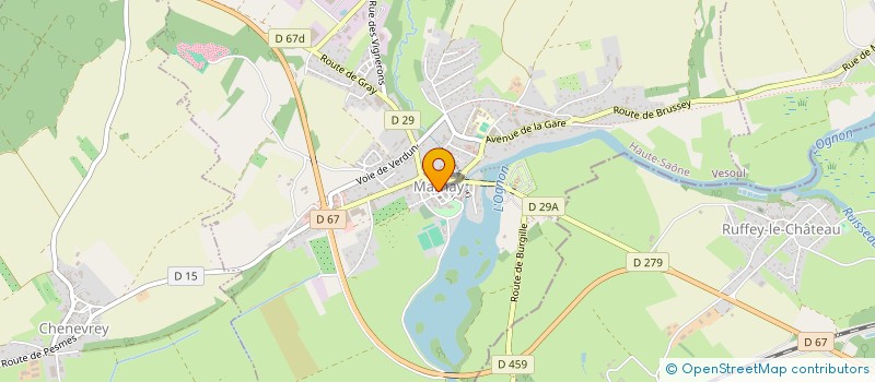 localisation de l'entreprise UNION COMMERCIALE INDUSTRIELLE ET ARTISANALE DU CANTON DE MARNAY   LA COQU'RIE  MARNAY