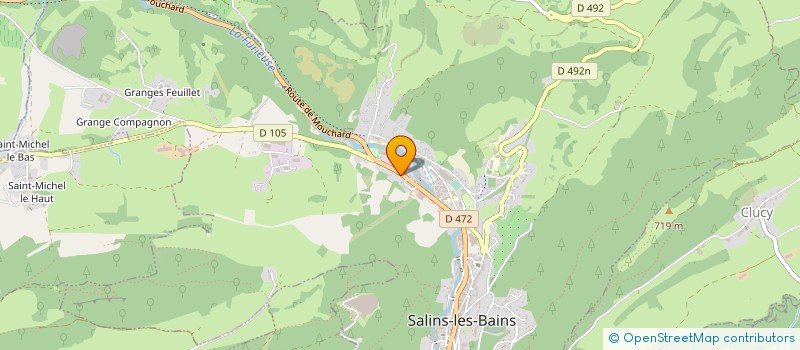 localisation de l'entreprise UNION COOP AGRI FRUITIERE TRADITIONNELLE à SALINS-LES-BAINS