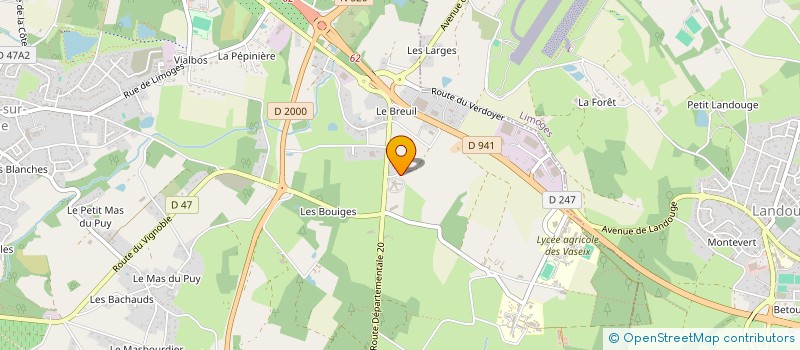 localisation de l'entreprise UNION COOPERATIVES AGRICOLES à VERNEUIL-SUR-VIENNE