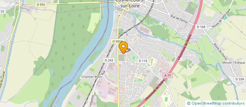 localisation de l'entreprise UNION COSNE DONZY BASKET à COSNE-COURS-SUR-LOIRE