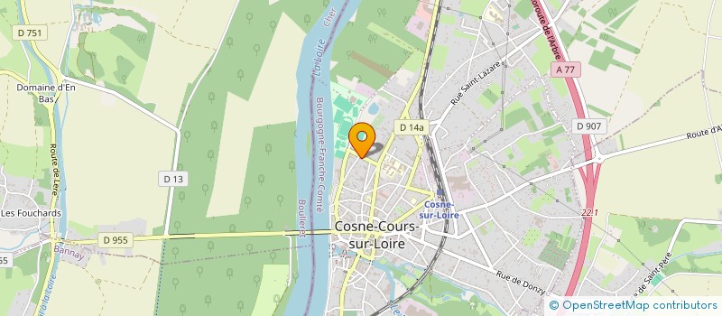localisation de l'entreprise UNION COSNOISE SPORTIVE GYMNASTIQUE à COSNE-COURS-SUR-LOIRE