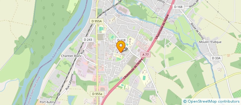 localisation de l'entreprise UNION COSNOISE SPORTIVE JUDO à COSNE-COURS-SUR-LOIRE
