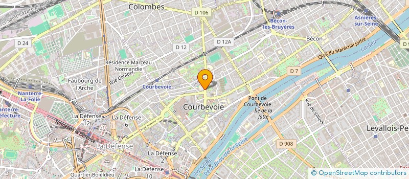 localisation de l'entreprise UNION COURBEVOISIENNE DEVELOP PEUPLES à COURBEVOIE