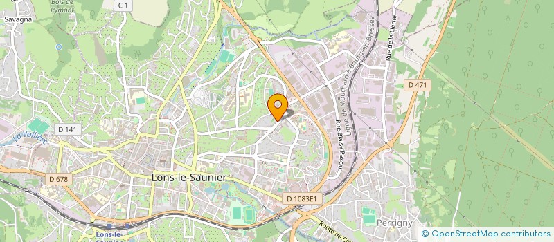localisation de l'entreprise UNION CREDIT FAMILI IMMOB JURA  LONS-LE-SAUNIER
