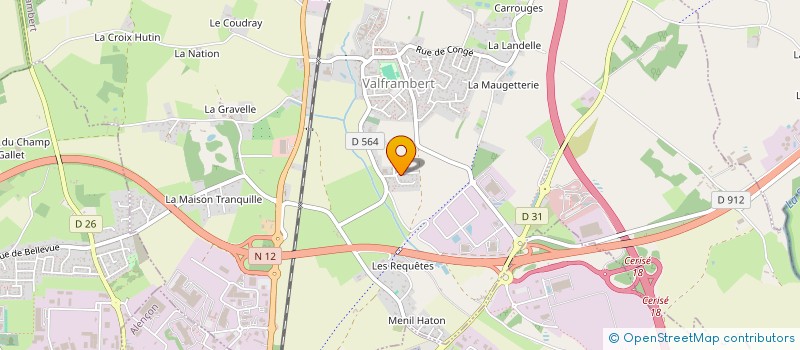 localisation de l'entreprise UNION CYCLISTE ALENCON DAMIGNY à VALFRAMBERT