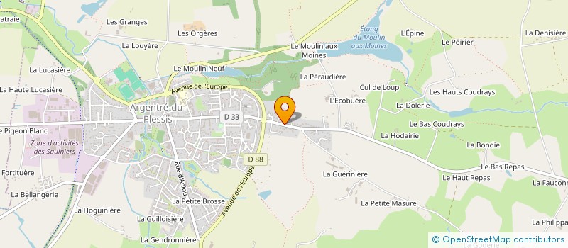 localisation de l'entreprise UNION CYCLISTE D'ARGENTRE  ARGENTRE-DU-PLESSIS
