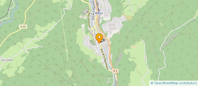 localisation de l'entreprise UNION CYCLISTE MOREZ HAUT-JURA  HAUTS DE BIENNE