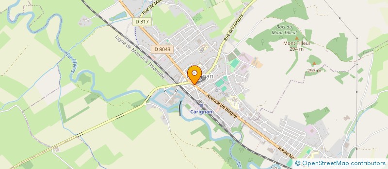 localisation de l'entreprise UNION CYCLISTE YVOISIENNE  CARIGNAN