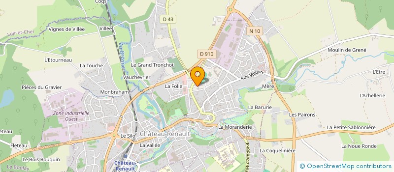 localisation de l'entreprise UNION CYCLOTOURISME RENAUDINE  CHATEAU-RENAULT