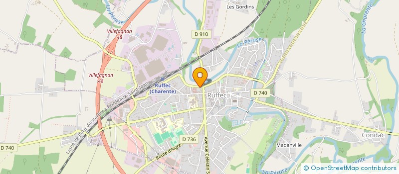 localisation de l'entreprise UNION D'ASSOCIATION SOLIDARITE PAYSANS NOUVELLE AQUITAINE à RUFFEC