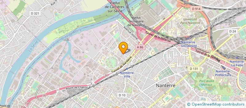 localisation de l'entreprise UNION D'ASSOCIATIONS LACRECE à NANTERRE