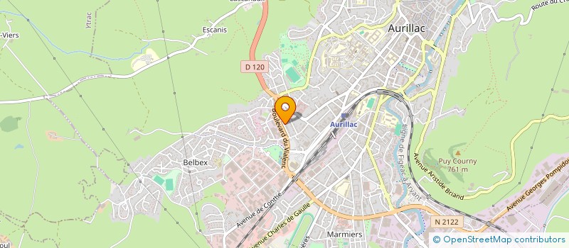 localisation de l'entreprise UNION DE COOPERATIVES AGRICOLES ALTITUDE à AURILLAC