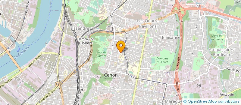 localisation de l'entreprise UNION DE FAMILLE DES GUINEENS DE LELOUMA A BORDEAUX à CENON