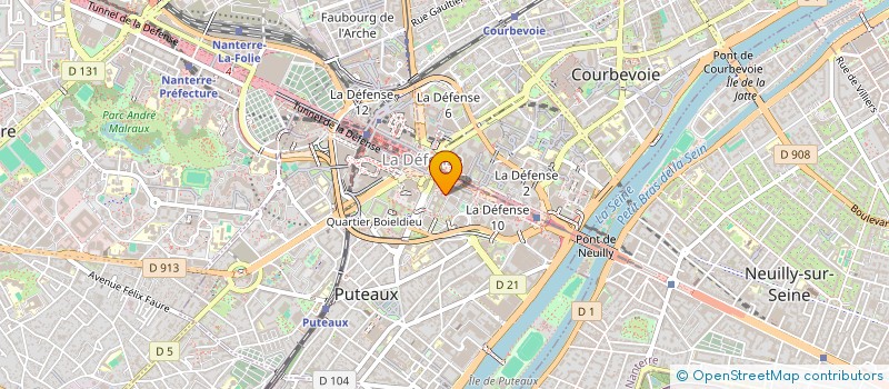 localisation de l'entreprise UNION DE GESTION ET D'EXPLOITATION DE RESIDENCES LOCATIVES ET D'HOTELS- UGEREL à PUTEAUX