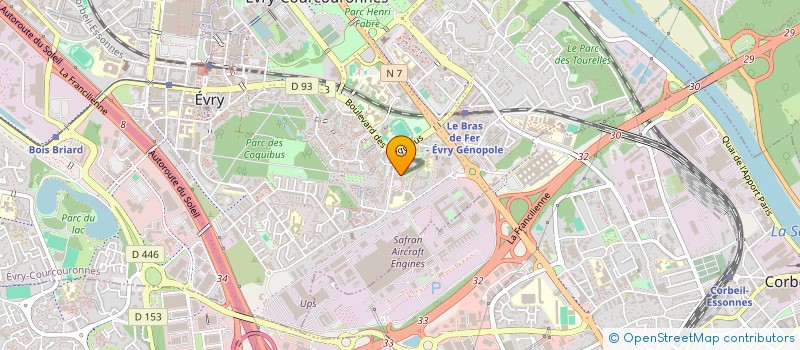 localisation de l'entreprise UNION DE JEUNE DE L'ESSONNE (UJE)  EVRY-COURCOURONNES