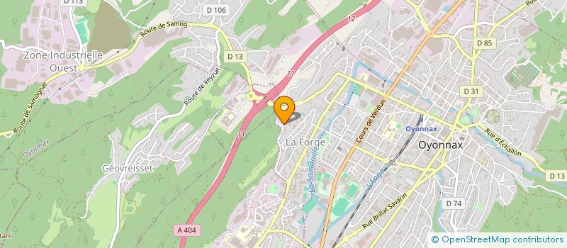 localisation de l'entreprise UNION DE LA FORGE à OYONNAX