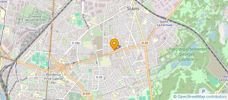 localisation de l'entreprise UNION DE LA JEUNESSE DE GAMERA EN FRANCE à STAINS