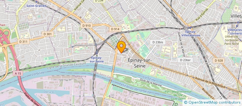 localisation de l'entreprise UNION DE SYNDICATS DES RESIDENCES QUETIGNY I - II - III à EPINAY-SUR-SEINE