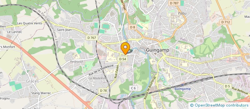 localisation de l'entreprise UNION DEFENSE COMMERCANT ARTISAN USAGER à GUINGAMP