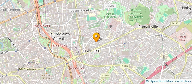 localisation de l'entreprise UNION DEMOCRATIQUE D'ACTION COMMUNALE à LES LILAS