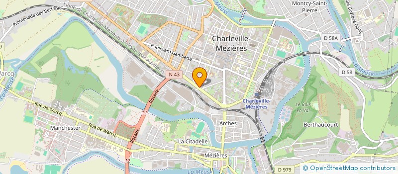 localisation de l'entreprise UNION DEP ASS PARENT ELEVE ENSEIGN LIBRE  CHARLEVILLE-MEZIERES